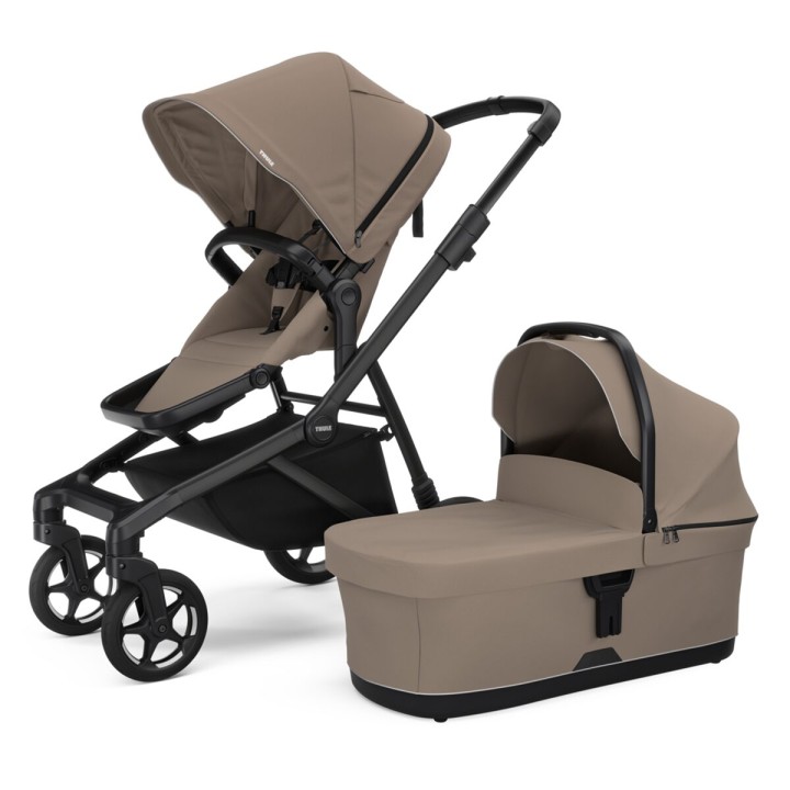 Baby Carrycot, Thule Sleek 2 Stroller Set, Taupe, Color Tinted - EDK.ro