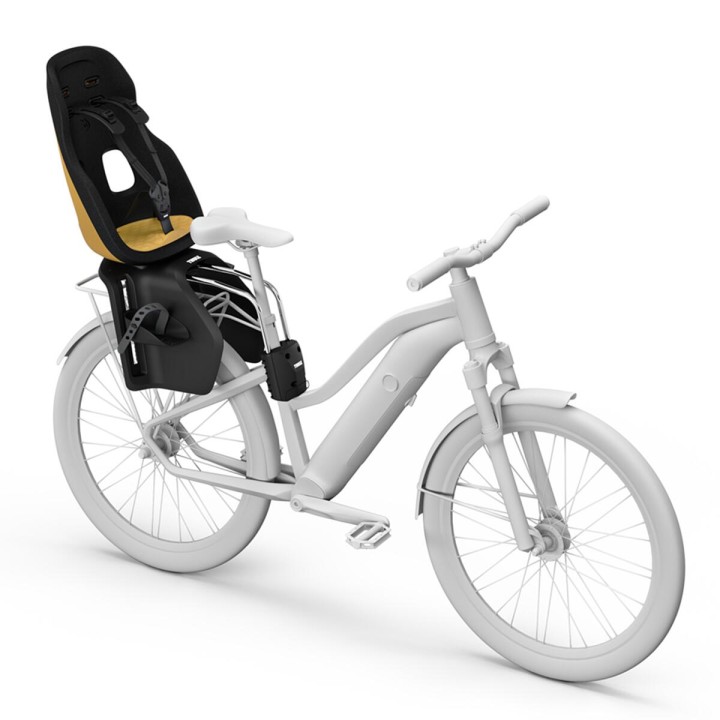 Child Bike Seat, Thule Rear-mounted on Bike - Yepp Nexxt 2 Maxi Frame Mounted, Burnished, Color Yellow - EDK.ro