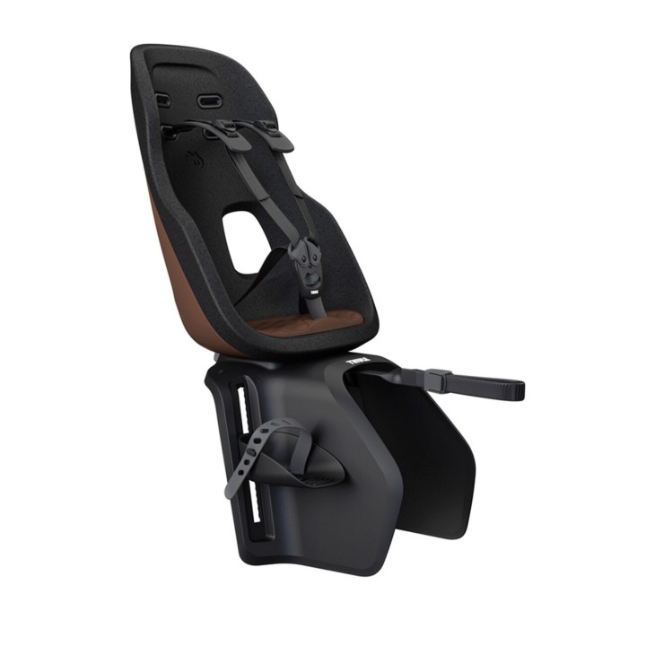 Scaun Copil pentru Bicicletă, Thule Yepp Nexxt 2 Maxi Chocolate Rack Mounted, cu Spate Bike Mount, Culoare Maro - EDK.ro