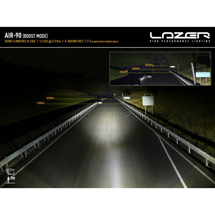Proiector LED Omologat, Lazer Lamps AIR-90, Flux Luminos 9,160Lm, Putere 90W - EDK.ro