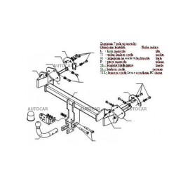 Cârlig de Remorcare, Auto-Hak, Sistem Demontabil Automat, BMW Seria 3 4 Uși 4x4 1998 - 2005 - EDK.ro