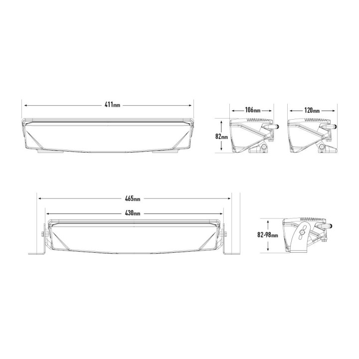 Proiector LED Omologat, Lazer Lamps AIR-130 Elite, Flux Luminos 12,500Lm, Putere 130W - EDK.ro