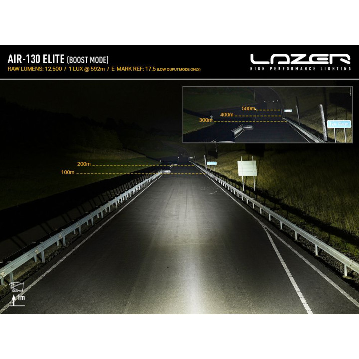 Proiector LED Omologat, Lazer Lamps AIR-130 Elite, Flux Luminos 12,500Lm, Putere 130W - EDK.ro