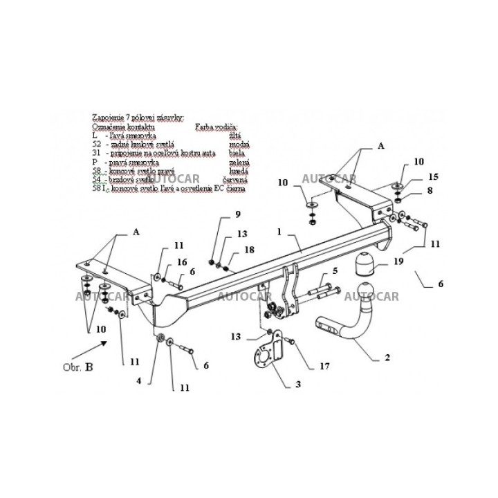 Towbar, Auto-Hak, Semi-Detachable System, Citroën C4 3/5-Door 2004 - 2010 - EDK.ro