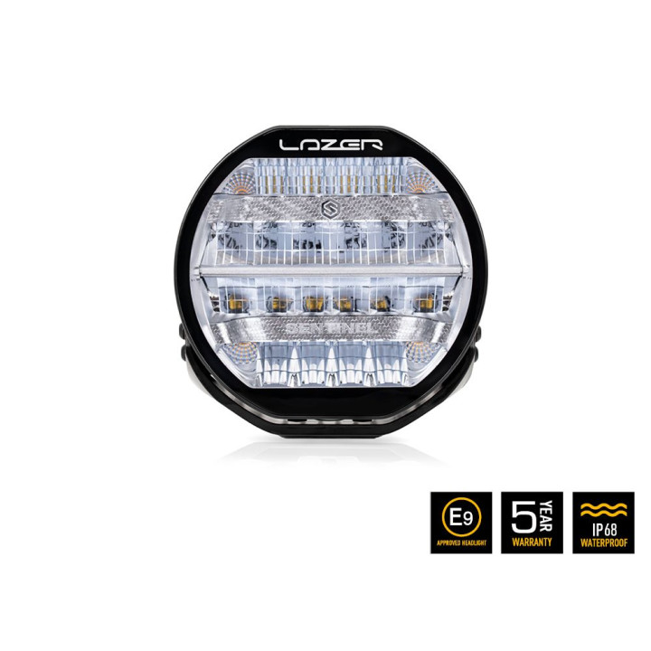 EC Approved LED Projector, Lazer Lamps Sentinel 9'' with Slim Mounting Kit, Flux Luminos 9,520Lm, Putere 87W, Chrome - EDK.ro