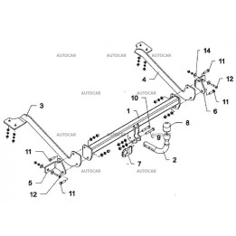 Towbar, Auto-Hak, Automatic Detachable System, Citroën Berlingo Pickup 2008 - 2018 - EDK.ro