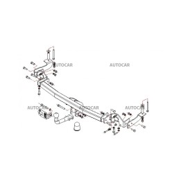 Cârlig de Remorcare, Auto-Hak, Sistem Demontabil Automat, Fiat Doblò Pick-up 2000 - 2009 - EDK.ro