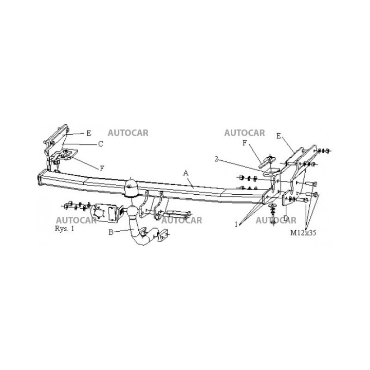 Cârlig de Remorcare, Auto-Hak, Sistem Demontabil Automat, Fiat Stilo Combi 2003 - 2008 - EDK.ro