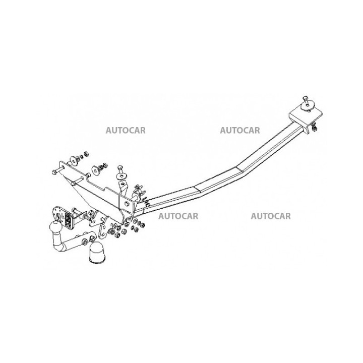 Towbar, Auto-Hak, Semi-Detachable System, Fiat Tipo 3/5-Door 1988 - 1995 - EDK.ro