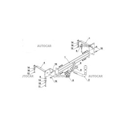 Cârlig de Remorcare, Auto-Hak, Sistem Demontabil Automat, Fiat Croma 2005 - 2010 - EDK.ro