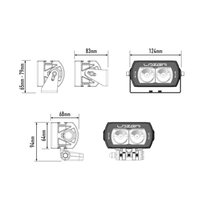 EC Approved LED Projector, Lazer Lamps ST2 Evolution, Luminous Flux 2,068Lm, Power 23W - EDK.ro