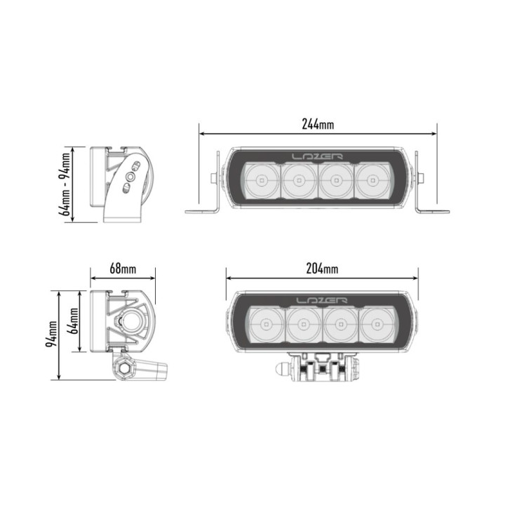 EC Approved LED Projector, Lazer Lamps ST4 Evolution, Luminous Flux 4,136Lm, Power 47W - EDK.ro