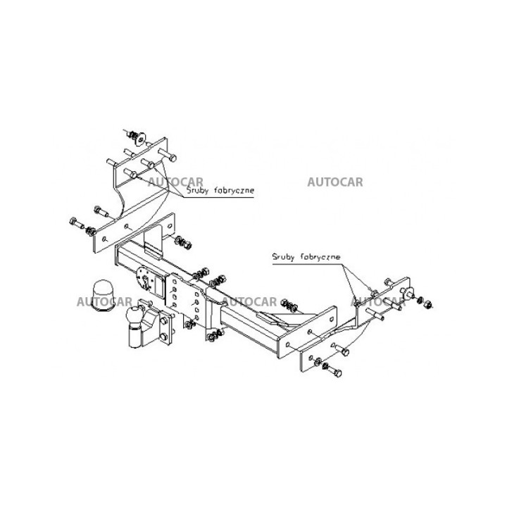 Cârlig de Remorcare, Auto-Hak, Sistem Semi-Demontabil, Ford Transit 2000 - 2014 - EDK.ro