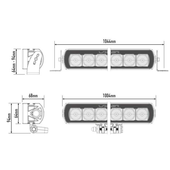 Proiector LED Omologat, Lazer Lamps T24 Evolution, Flux Luminos 24,816Lm, Putere 262W - EDK.ro