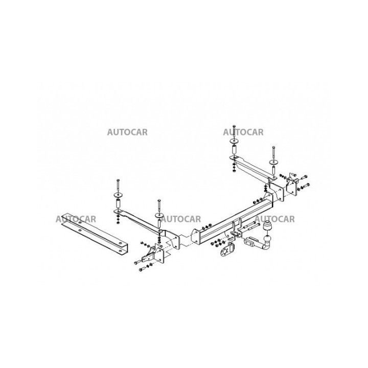 Cârlig de Remorcare, Auto-Hak, Sistem Demontabil Automat, Honda Accord 4 Uși 1998 - 2002 - EDK.ro
