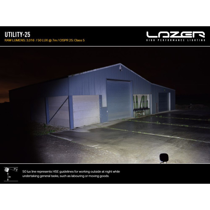 EC Approved LED Projector, Lazer Lamps Utility-25, Luminous Flux 3,016Lm, Power 25W - EDK.ro