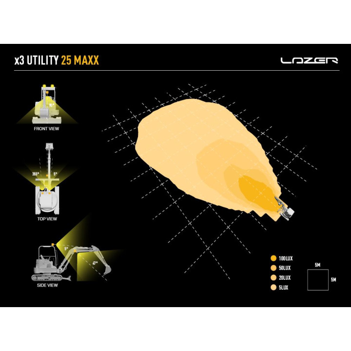 EC Approved LED Projector, Lazer Lamps Utility-25 MAXX, Luminous Flux 4,560Lm, Power 45W - EDK.ro