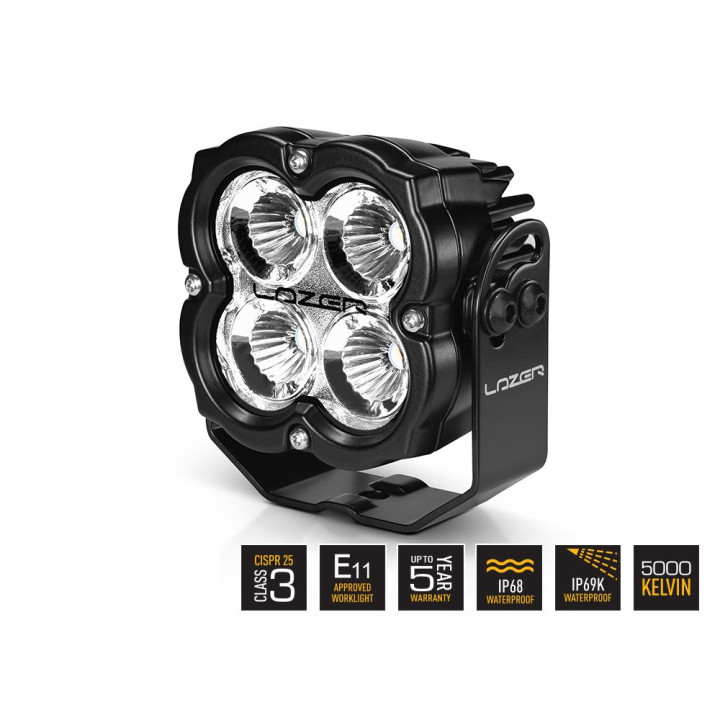 Proiector LED Omologat, Lazer Lamps Utility 45 (Gen 2) with Wide Mounting Kit (ADR EC Approved), Flux Luminos 4,560Lm, Putere 45