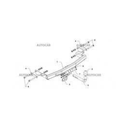 Cârlig de Remorcare, Auto-Hak, Sistem Demontabil Automat, Jeep Compass 2006 - 2016 - EDK.ro