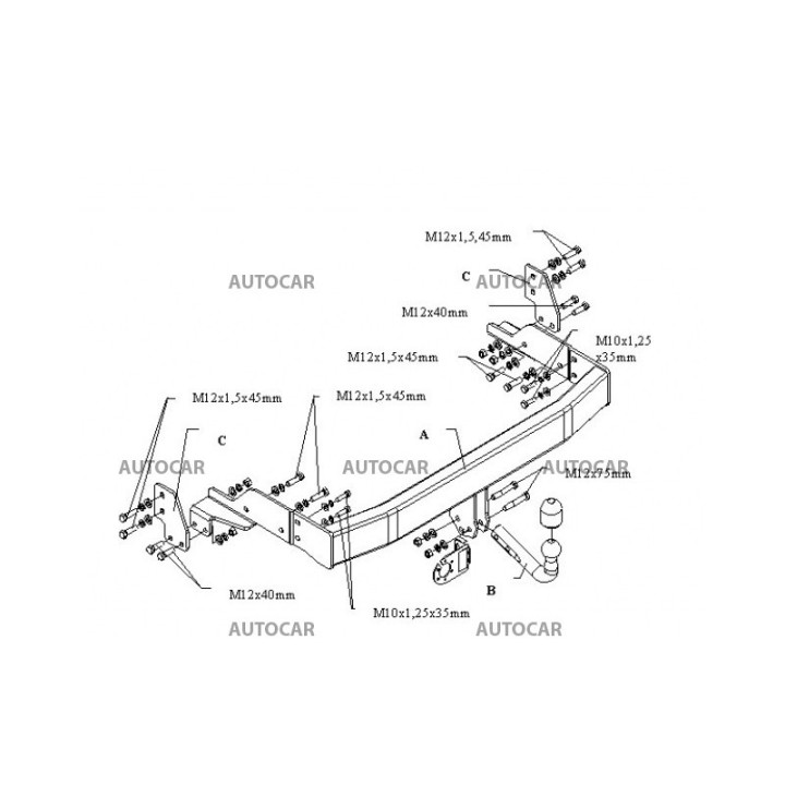 Cârlig de Remorcare, Auto-Hak, Sistem Demontabil Automat, Kia Sorento 5 Uși 2002 - 2006 - EDK.ro