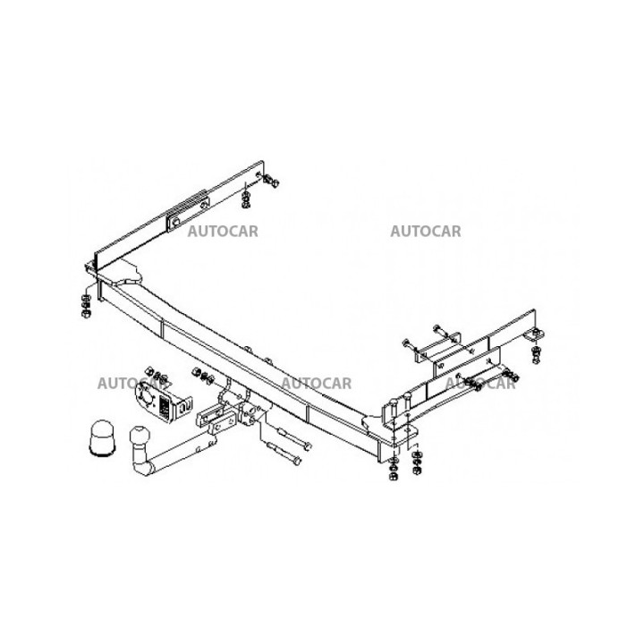 Towbar, Auto-Hak, Semi-Detachable System, Mercedes-Benz S-Class 1991 - 1999 - EDK.ro