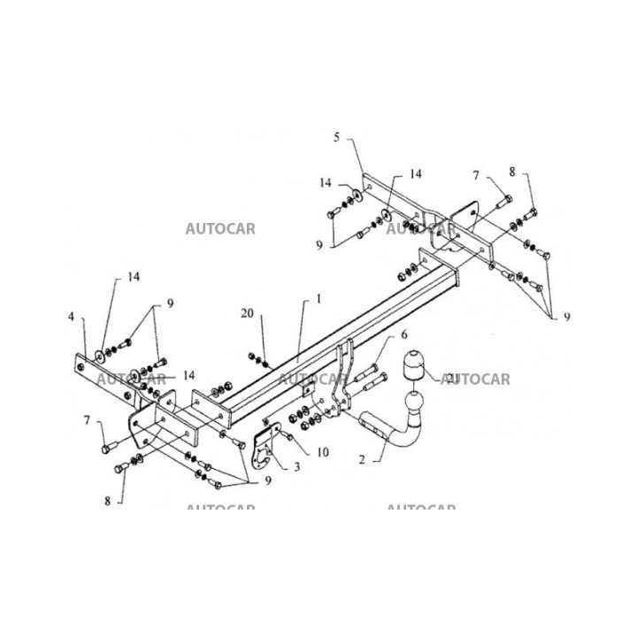 Towbar, Auto-Hak, Automatic Detachable System, Mercedes-Benz A-Class 5-Door 2004 - 2012 - EDK.ro