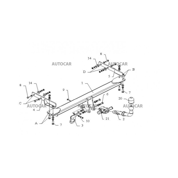 Cârlig de Remorcare, Auto-Hak, Sistem Demontabil Automat, Mercedes-Benz E-Class Combi 1996 - 2003 - EDK.ro