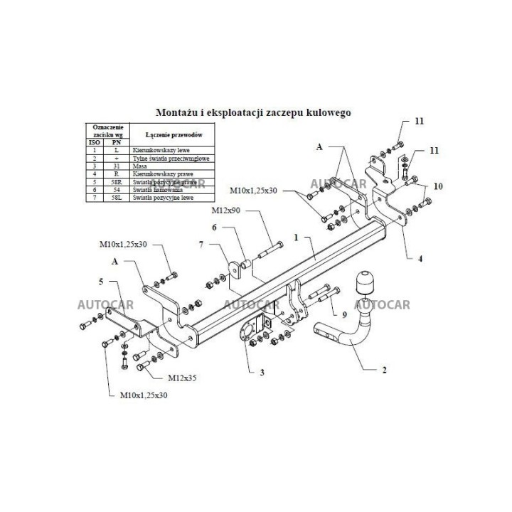 Cârlig de Remorcare, Auto-Hak, Sistem Demontabil Automat, Mitsubishi Lancer 4 Uși 2003 - 2007 - EDK.ro