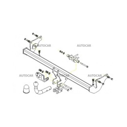 Cârlig de Remorcare, Auto-Hak, Sistem Demontabil Automat, Mitsubishi Space Star 1998 - 2005 - EDK.ro