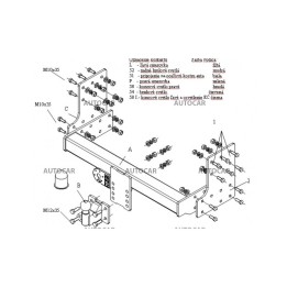 Cârlig de Remorcare, Auto-Hak, Sistem Semi-Demontabil, Nissan Cabstar Platformă 2000 - 2016 - EDK.ro