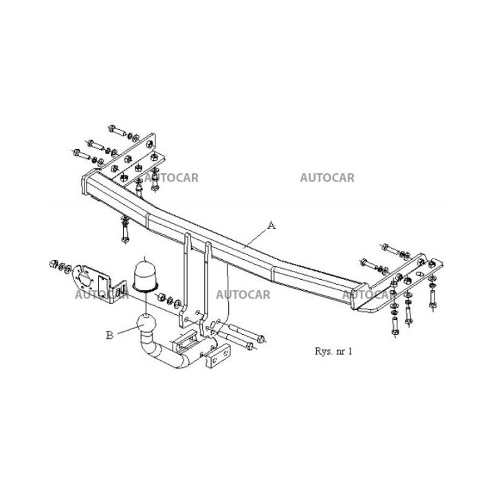 Towbar, Auto-Hak, Semi-Detachable System, Nissan Primera Station Wagon 2002 - Present - EDK.ro