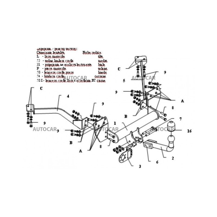 Towbar, Auto-Hak, Automatic Detachable System, Nissan Vanette Cargo 1995 - Present - EDK.ro