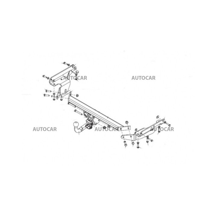 Cârlig de Remorcare Detașabil Vertical cu Cheie, Brink SUV ( Z 50 Z 51 ), Nissan Murano 2008 - 2014 - EDK.ro