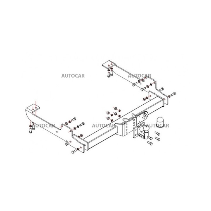 Towbar, Auto-Hak, Semi-Detachable System, Opel Movano Chassis Cab 1998 - 2010 - EDK.ro