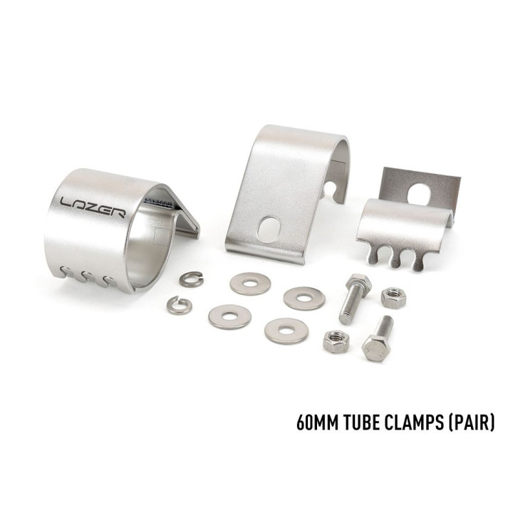 Kit de Integrare Proiectoare LED Omologate, Lazer Lamps 60mm tubular pipe clamp pair - EDK.ro