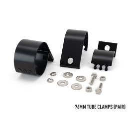 EC Approved LED Projector Integration Kit, Lazer Lamps 76mm Tubular Pipe Clamp Black pair - EDK.ro