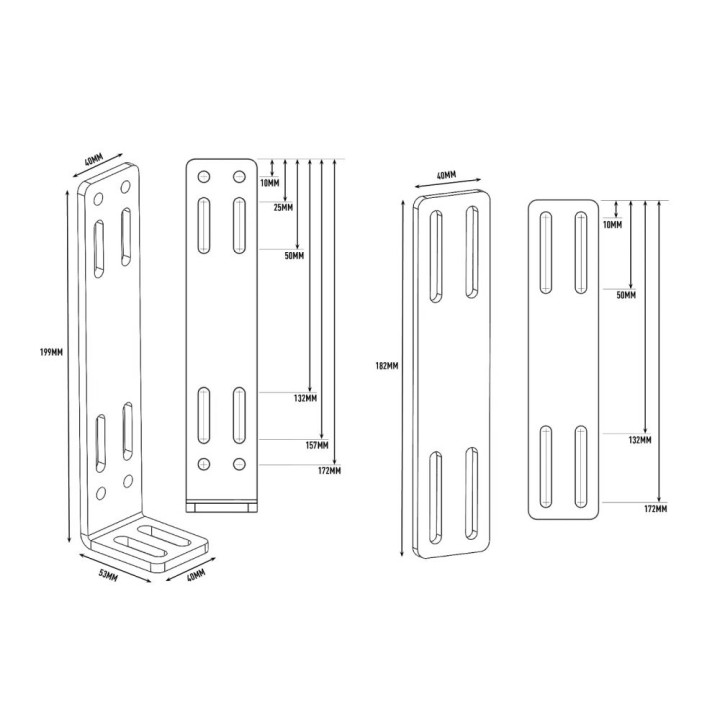 Kit de Integrare Proiectoare LED Omologate, Lazer Lamps Bumper Beam Mounting Kit - EDK.ro