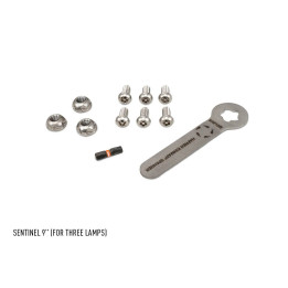 EC Approved LED Projector Integration Kit, Lazer Lamps Anti theft mounting kit for 3 x Sentinel 9" - EDK.ro