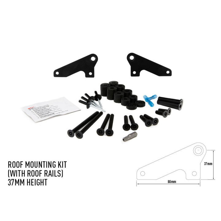 EC Approved LED Projector Integration Kit for Roof, Lazer Lamps Roof mounting kit with roof rails height 37 mm - EDK.ro