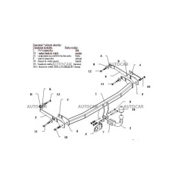 Towbar, Auto-Hak, Vertical Detachable System, Renault Scenic Van 2003 - 2009 - EDK.ro