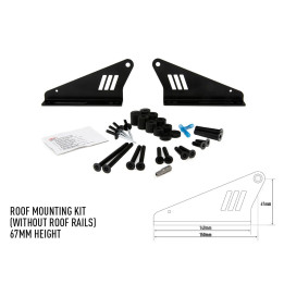 Kit de Integrare Proiectoare LED Omologate Pentru Plafon, Lazer Lamps Roof mounting kit without roof rails height 67 mm - EDK.ro