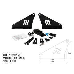 EC Approved LED Projector Integration Kit for Roof, Lazer Lamps Roof mounting kit without roof rails height 95 mm - EDK.ro
