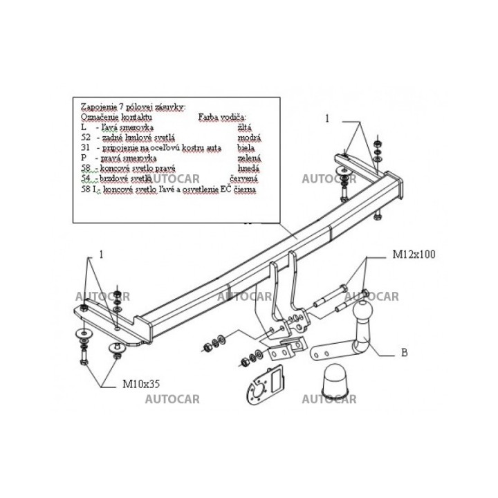 Towbar, Auto-Hak, Automatic Detachable System, Seat Ibiza 3/5-Door 1999 - 2002 - EDK.ro