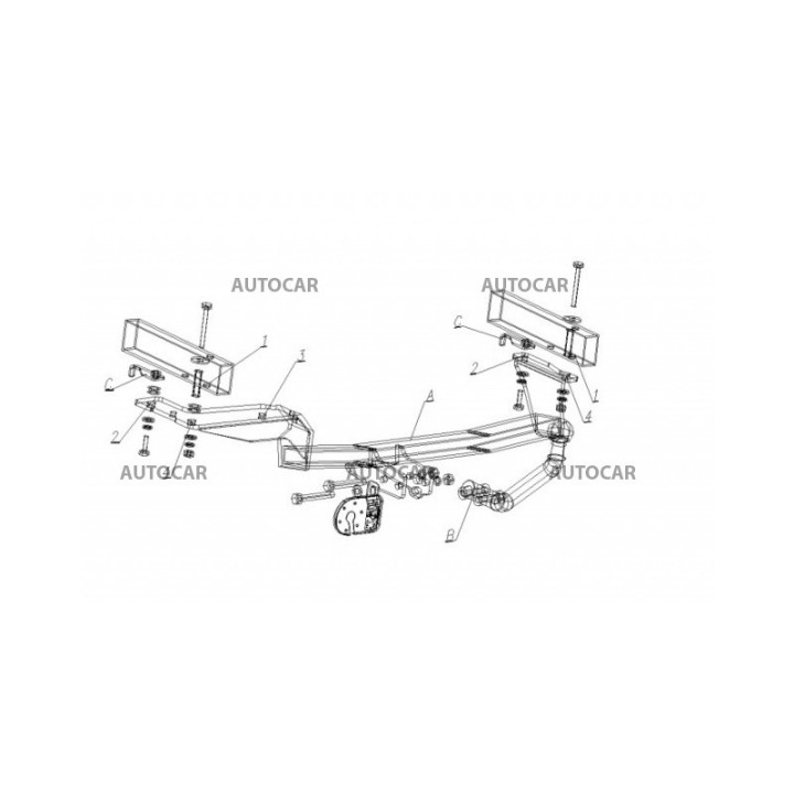 Cârlig de Remorcare, Auto-Hak, Sistem Semi-Demontabil, Seat Ibiza 3/5 Uși 1993 - 1996 - EDK.ro