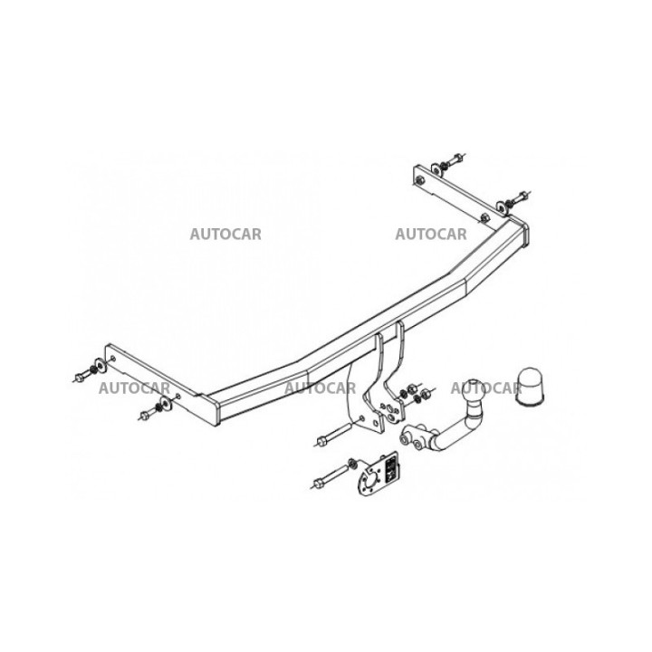 Cârlig de Remorcare, Auto-Hak, Sistem Demontabil Automat, Seat Leon 5 Uși 1999 - 2005 - EDK.ro