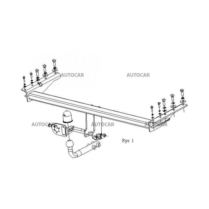 Towbar, Auto-Hak, Semi-Detachable System, Subaru Legacy Station Wagon 1999 - 2004 - EDK.ro