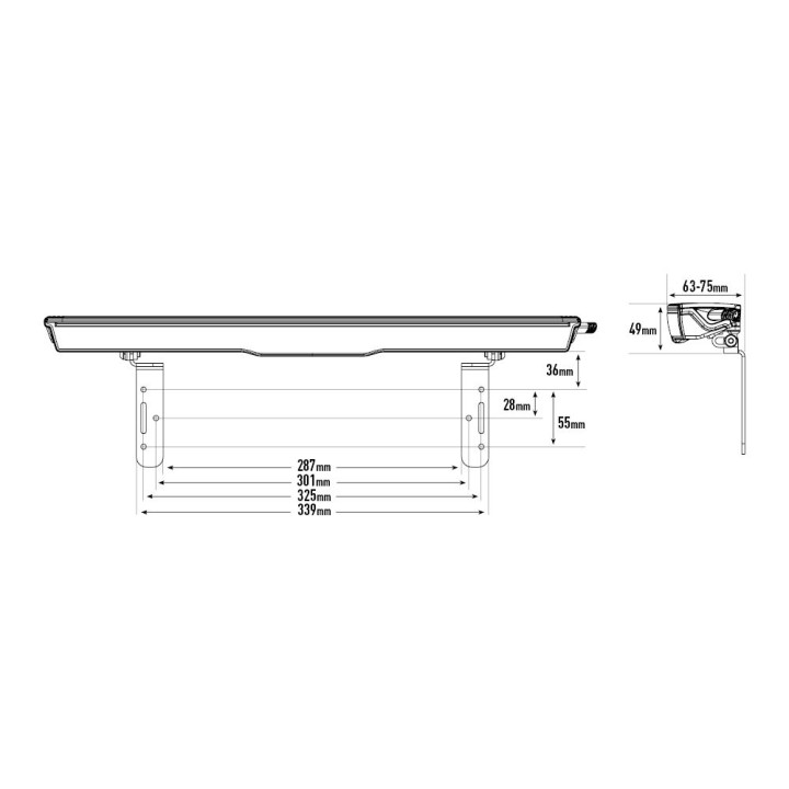 Kit de Integrare Proiectoare LED Omologate Pentru Numărul de Înmatriculare, Lazer Lamps License plate holder Glide - EDK.ro