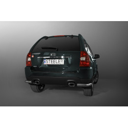 Colțare de Protecție Spate, Steeler 4x4 Corner Protect, Culoare Argintiu, Kia Sportage 2006 - 2010 - EDK.ro