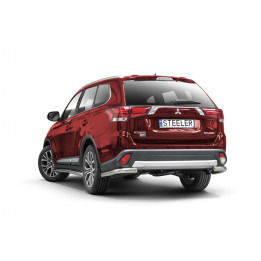 Colțare de Protecție Spate, Steeler 4x4 Corner Protect, Culoare Argintiu, Mitsubishi Outlander 2015 - 2021 - EDK.ro