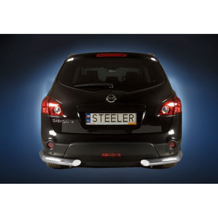 Colțare de Protecție Spate, Steeler 4x4 Corner Protect, Culoare Argintiu, Nissan Qashqai 2007 - 2010 - EDK.ro